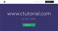 Desktop Screenshot of ctutorial.com